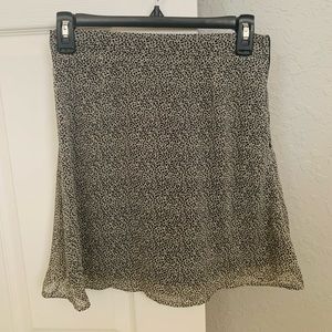 Sienna Sky A-lined Knee Length Skirt - Black&White - Size Small